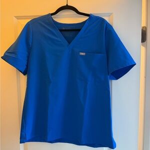 Figs Technical Collection Blue Scrub Top